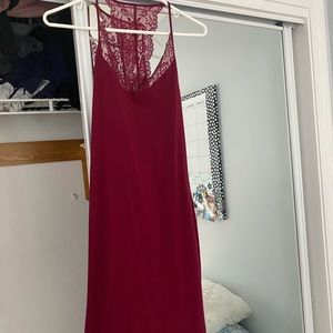 Maroon cocktail dress
